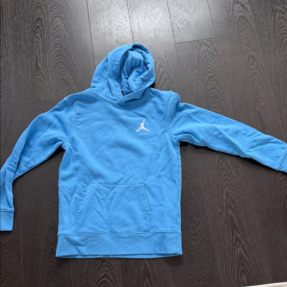 Jordan Sky Blue Hoodie with White Logo